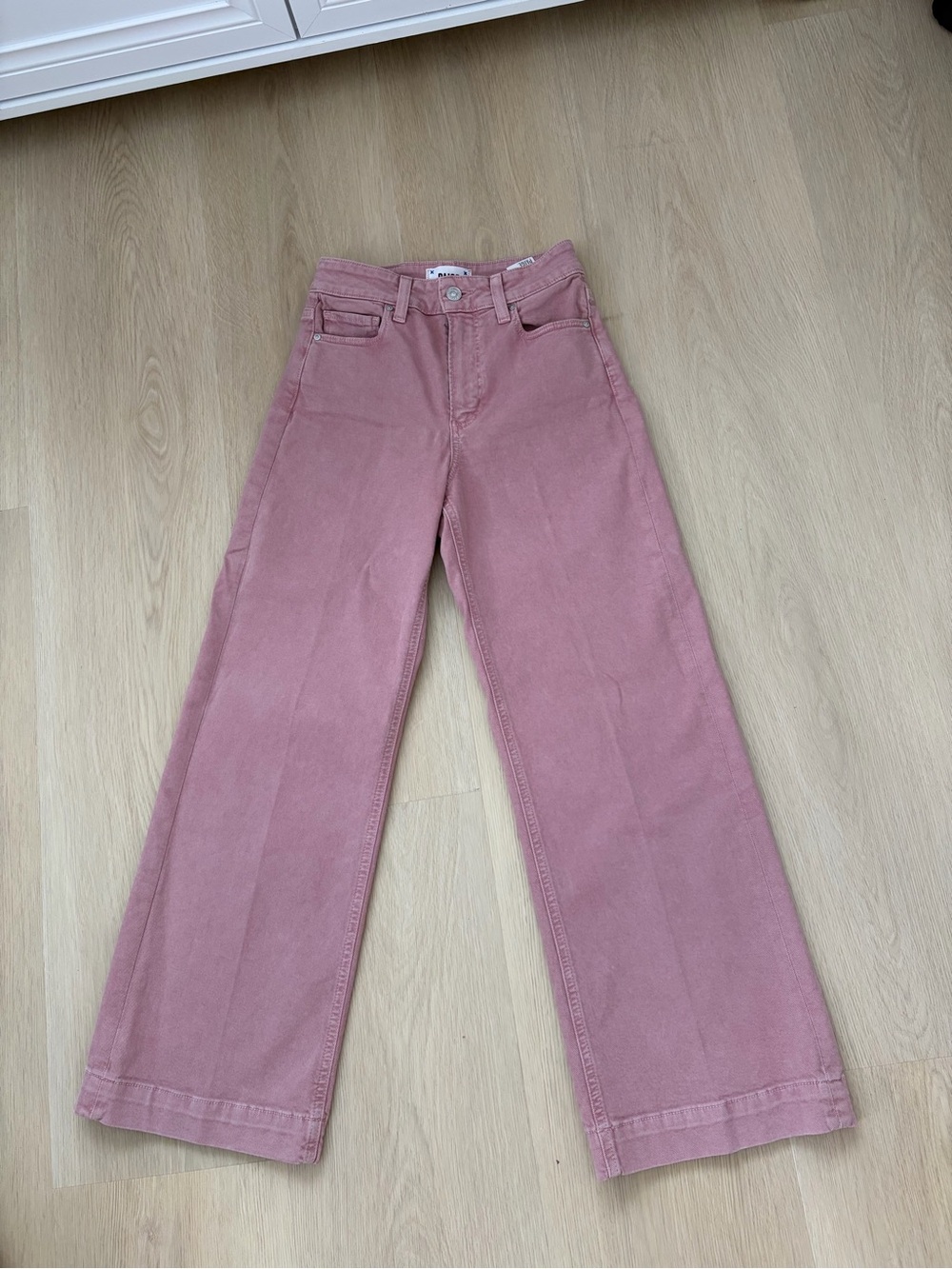 Paige Anessa Wide-Leg Pink Jeans